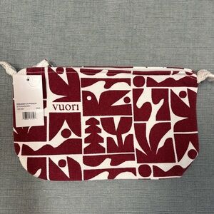 Vuori Red and White Cosmetic Bag
